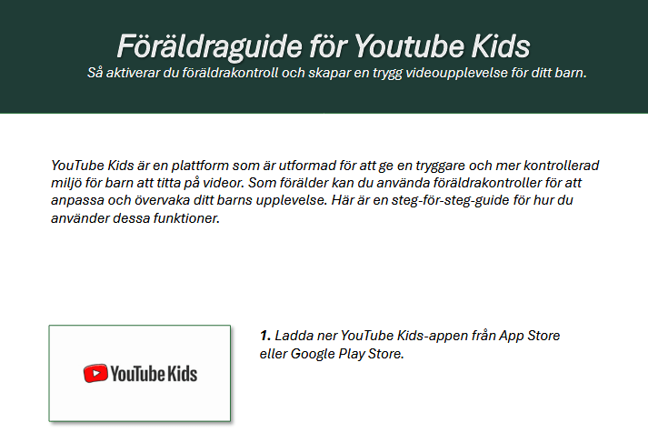 Föräldraguide för Youtube&nbsp;Kids
